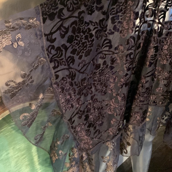 Mina Collections Tunic Tapestry Velvet Tunic Dress.  Sz S - Picture 9 of 11